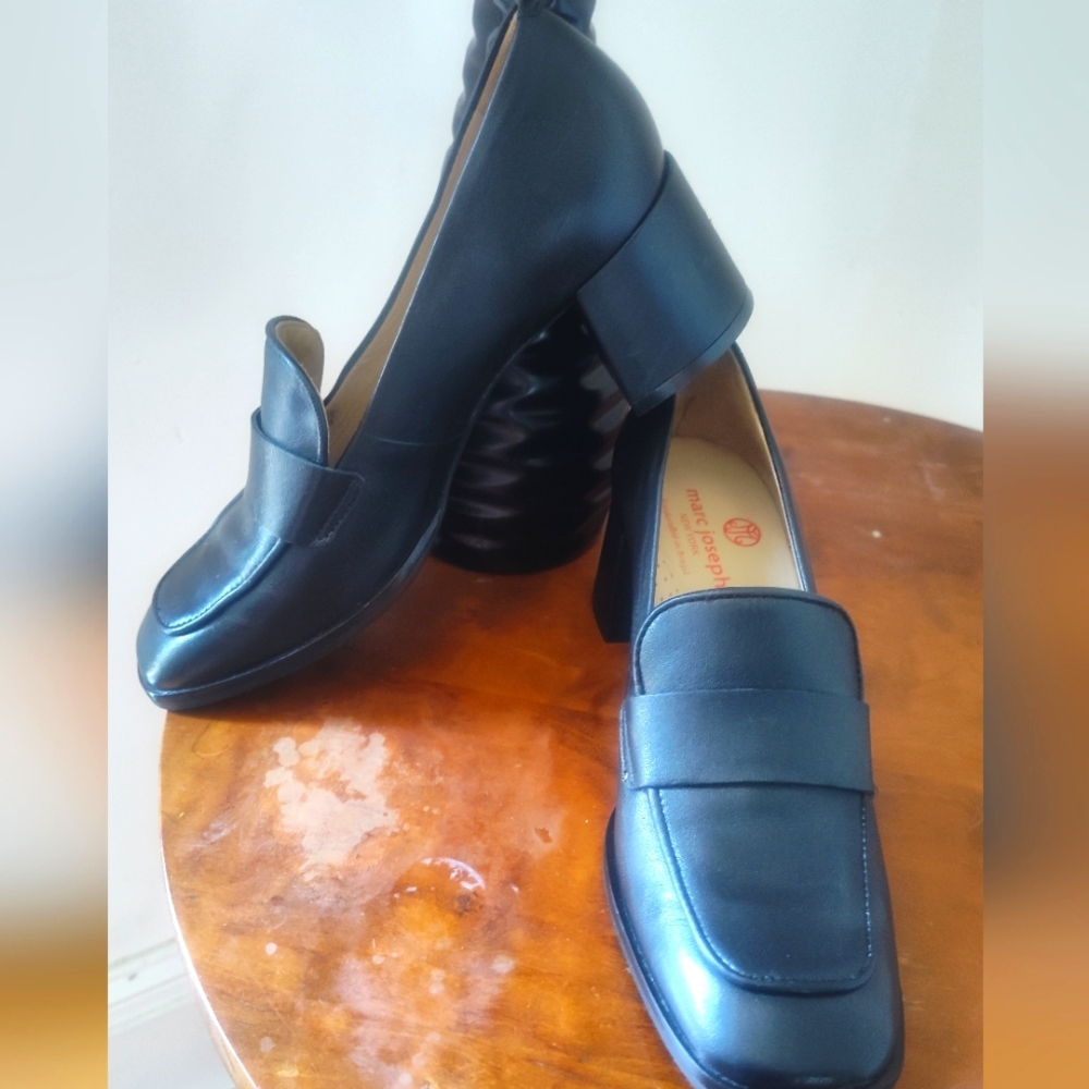 Marc Joseph Gardenia Block Heel Dressy Loafer - Picture 2 of 6